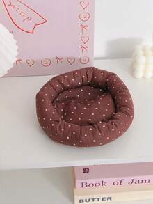Cute Jewelry Display Tray, Quilted Fabric Small Item Storage Basket, Cute Plaid Print Storage Tray, Decorative Round Storage Tray For Entryway And Desktop Use - Multicolor - View 8