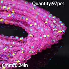 90-163 piezas Cuentas facetadas multicolor, cuentas sueltas para hacer joyas DIY como pulseras, collares, tocados, pendientes, suministros de artesanía de cuentas hechas a mano - Cuentas de vidrio hechas en casa - Ver 23
