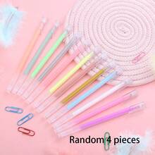 4/8/12pcs Random Color Pastel Highlighter Pens, Creative Stationery Large Capacity Smooth Writing Gel Pens - Multicolor - View 9