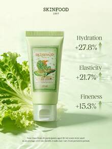 SKINFOOD 生菜黄瓜保湿霜 60ml - 滋养舒缓 | 轻盈凝胶质地，韩国护肤，适合敏感肌肤，提供良好的保湿效果，控油，淡化细纹，无油无硅妆前乳，适合女性和女孩，春夏适用，适合Y2K时尚派对，适合生日、母亲节礼物、派对，最佳颜色，适合新娘、情人节、暑假 - LETTUCE & CUCUMBER WATERY CREAM - 查看 4