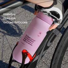 OwaIaoutdoor Sports Kettle With Locking Function, Double Drink Stainless Steel Thermal Insulation And Ice Retaining Bicycle Bottle With Straw, Double Vacuum 32 Oz 945 Ml Travel Water Bottle, Stylish And Elegant Lotus Pink Frosted Non-Slip Design, Suitable For Camping, Office And Outdoor Sports,(Rose Quartz)-Halloween, Christmas Eve, Christmas And New Year Gifts - 全粉 - 查看 6