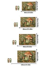 1pc Spring/Summer New Arrival, Woodland Mushroom & Frog Theme Entrance Mat, Comfortable Home Printed Pad, Absorbent Soft Skin-Friendly Carpet, Spring/Summer Bestselling Decorative Rug, Doormat, Small Rug, Welcome Mat, Carpet, Floor Mat, Outdoor Doormat, Kitchen Rug, Home Decor, Front Door Mat, Area Small Rug, Outdoor Mat - Multicolor - View 6