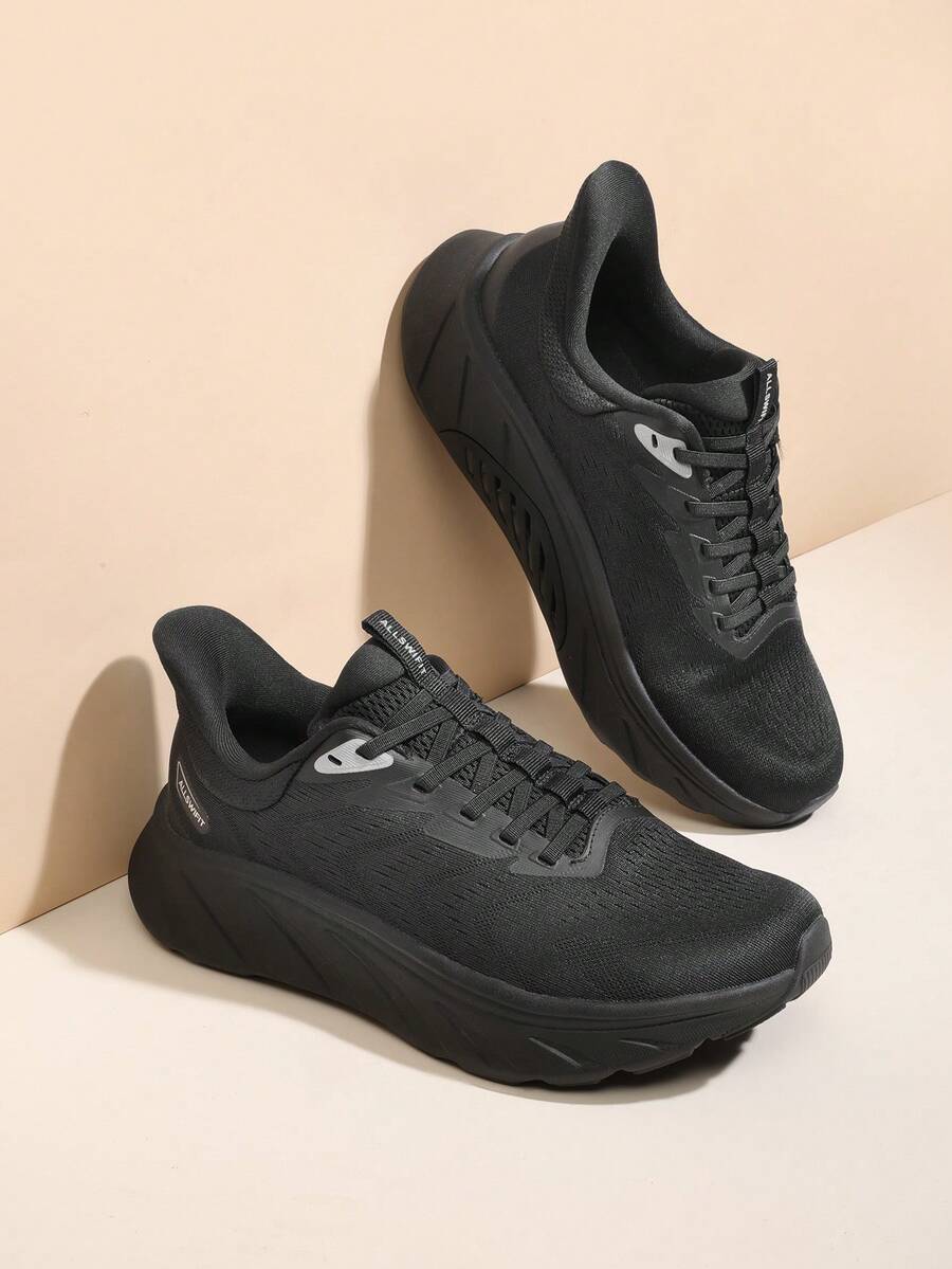Men's Hands Free Slip On Stability Walking Running Shoes Tennis Non-Slip Comfortable Workout Gym Breathable Lightweight StediBase Fashion Sneakers - Black - View 1