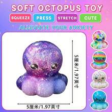 Cute Glowing Octopus Soft Squeeze Toy: Soft Slow Rebound Squeeze Stress Relief Toy, Adorable Animal Shaped Sensory Fidget Toy, Perfect Mother's Day Gift For Adults And Stress Relief Toy Collectors - View 4