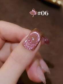 12ml容量 2026夏季禮品 閃耀星系碎片鑽石玫瑰紅夜紫金色水晶貓眼凝膠指甲油，適合所有季節，半透明磁性貓眼美甲，需搭配底層油和頂層油，且需使用UV燈 - 彩色 - 查看 20