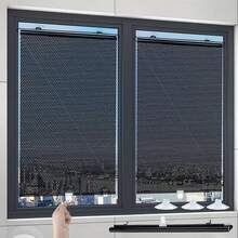 2Set Portable No-Drilling Blackout Roller Blinds With 3 Suction Cup And 4 Adhesive Hook Temporary Retractable Insulated UV Protection Window Cover Curtain Black Privacy Window Roller Blind Shades For Home Office Car Bedroom Living Room Kitchen - Sunshade Roller Blind - View 12