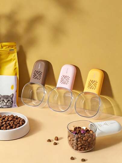 Pet Food Scoop - Dog & Cat Food Measuring Scoop With Measurement Scale