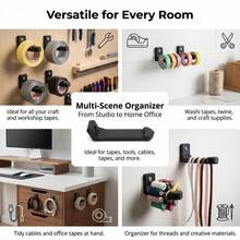5pcs Robust Wall-Mounted Tape Dispenser Organizer, Corrosion-Resistant Storage Rack, Reliable Hanging Utility Hook, Versatile For Various Settings Including Washi Tape, Workshop, Craft Room, Garage Tool Organization, Kitchen, And Office - View 6