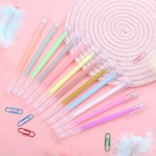 4/8/12pcs Random Color Pastel Highlighter Pens, Creative Stationery Large Capacity Smooth Writing Gel Pens - Multicolor - View 6