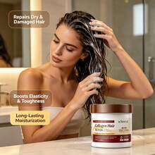 膠原蛋白髮膜，改善乾燥分叉糾結毛躁髮質，修復燙染受損髮絲，適合日常護理與約會之夜，男女皆適用 - 正裝 - 查看 4