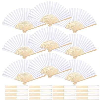 Folding Fan - Plastic Material, Elegant Floral Pattern, Festive Decor | Traditional Chinese Style | Portable Durable Plastic Fan, Suitable For All, Applicable For Easter, Theme Parties, April Fool's Day, Stage Performance, Thanksgiving, Halloween, Christmas, Weddings, Parties, DIY, New Year And Other Occasions, Also The Best Birthday Gift For Couples Or Friends.