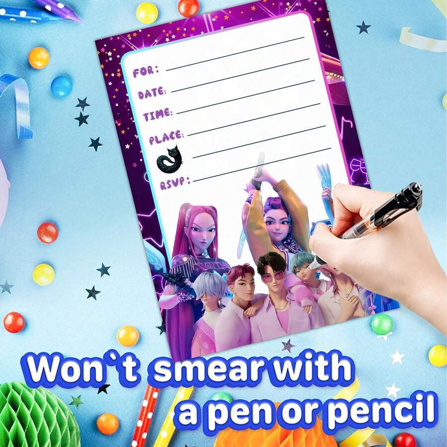 Hasbro 36 thiệp chúc mừng chủ đề săn phù thủy K-POP, chất liệu giấy dày, thiết kế chủ đề u tối, thiệp mời dự tiệc phù hợp cho các buổi gặp gỡ người hâm mộ. - Nhiều màu - Xem 1