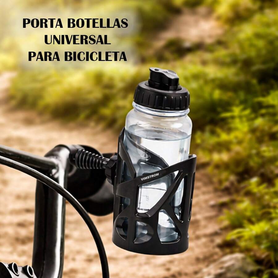 Cup Holder For Bicycles And Motorcycles With Tube Clamp - Black - View 1
