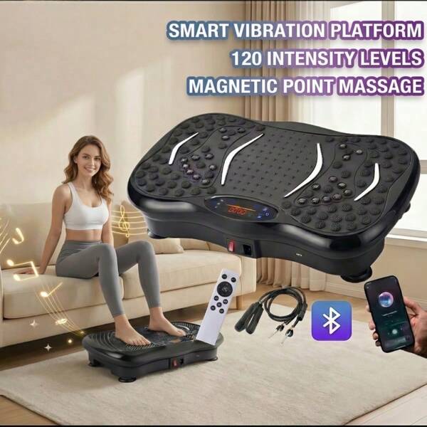 Professionelle Vibrationsplatte für Heimfitness | 120 Geschwindigkeitsstufen | Ganzkörper-Trainingsplattform