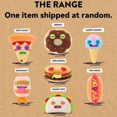  ZURU Fuggler Fuggalicious 9英寸毛绒玩具 - 巨型滑稽丑陋怪兽毛绒玩具，古怪角色毛绒玩具，适合男孩和女孩（款式随机）