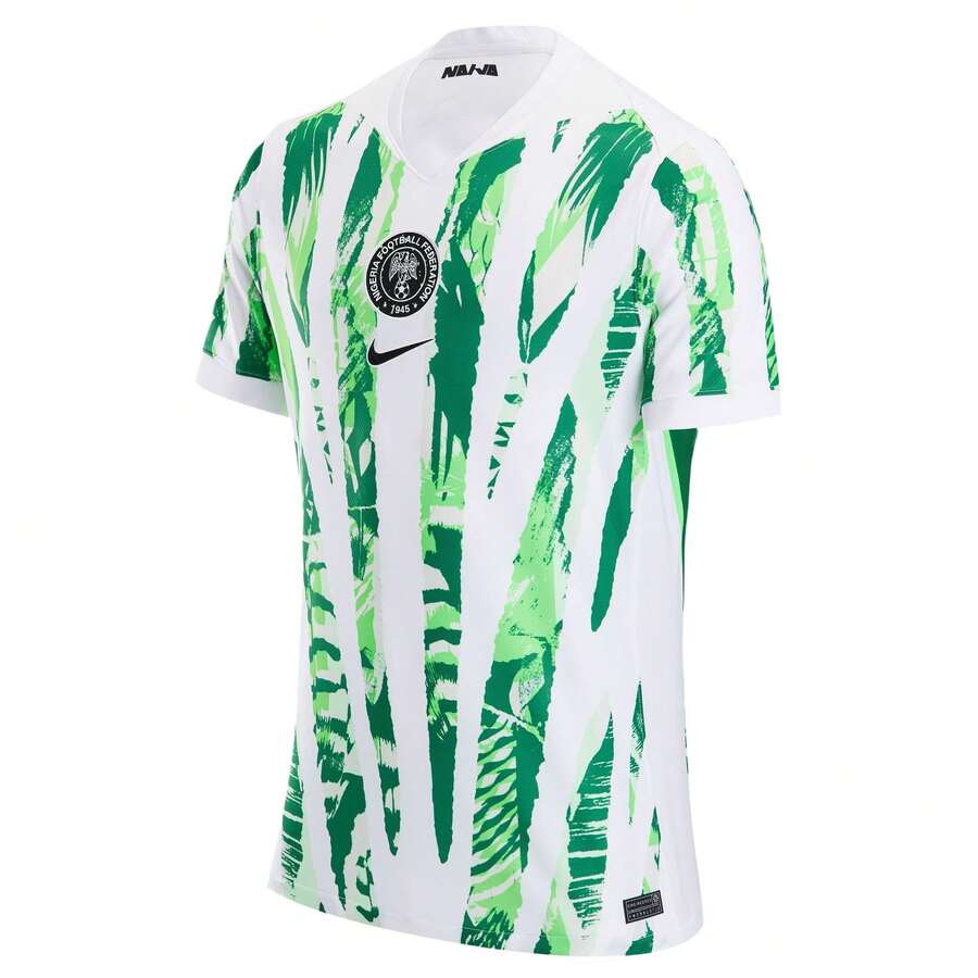 Nike Dri-Fit Fan Edition 2025 Nigeria National Team Quick-Dry Short-Sleeve Soccer Jersey (Men's) - Cây thông trắng xanh - Xem 1
