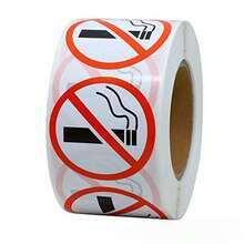 500 pièces Autocollant étiquette "Interdiction de fumer" en papier enduit - Multicolore - Voir 3