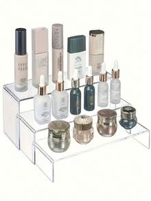 3-Tier, 5-Tier Acrylic Display Rack - Multifunctional Display And Storage Rack, Suitable For Models, Figurines, Desserts, Cosmetics, Jewelry, Cupcakes, Perfumes. Adjustable Transparent Design, Suitable For Desktop Placement, Vertical Display Rack, Transparent Acrylic Collectible Display Rack, Transparent Acrylic Plant Rack, Transparent Acrylic Jewelry Display Rack, Stores, Home Decor - Clear - View 2