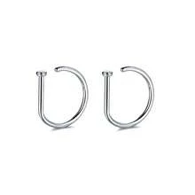 4Pcs_3Pcs_1Pc_1Set Women Fake Piercing Nose Ring Hoop Septum Non Piercing Nose Clip Rock HipHoop Sta. - Multicolor - View 14