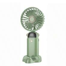 1200mAh Rechargeable Handheld Electric Fan, Mini Desk Fan With LED Display, 5-Speed Personal Cooling Fan For Home, Office, Travel And Outdoor Use - 多色 - 查看 11