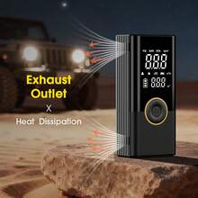 CARSUN Carson Tire Inflator Portable Air Compressor, Upgraded 150PSI Version, Dual Digital Display, 22 Cylinder High Power Wireless Inflator, One-Touch Preset Tire Pressure, Auto Shut Off, 2600mAh*3 Large Capacity Battery, Suitable For Cars, Motorcycles, Bicycles, Balls And More - Wireless - View 6