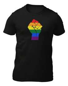 Playera Puño Orgullo Pride - Negro - Ver 4