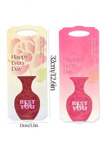 4pcs Single Flower Bouquet Packaging Boxes, Rose Flower Boxes, Fresh Flower Handbag Packaging Materials, Holiday Flower Handbag Boxes, Flower Shop Fresh Flower Wrapping Paper/Boxes, Birthday Flower Packaging Decor (Excluding Ribbons) - Multiple Styles - View 5