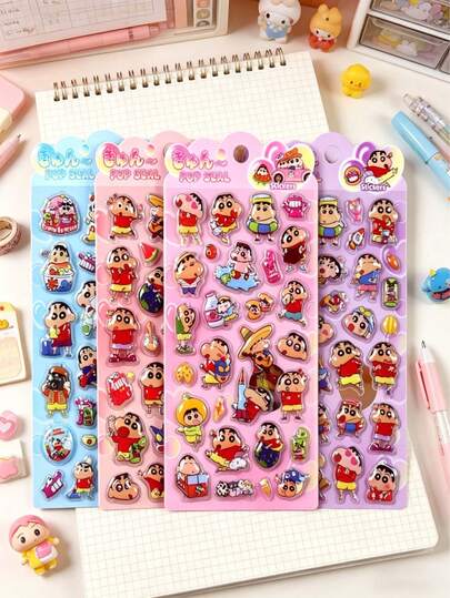 Sega Bộ tem dán 3D lập thể, tem dán bong bóng 3D hoạt hình anime Nhật Bản dễ thương và vui nhộn, tem dán chống thấm nước, thích hợp cho nhật ký tự làm của trẻ em, album ảnh, sổ tay, ốp điện thoại, bình nước, trang trí máy tính, đồ dùng học tập, quà tặng sinh nhật, phần thưởng trong lớp học, quà tặng cho người hâm mộ anime, bé trai, bé gái và người lớn, tem dán đồ chơi hoài cổ thập niên 90.