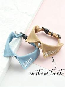 Customized Pet Collar - Personalized Name & Photo, Anti-Choke Safety Buckle With Bell, Photo Frame Icon & Date Customization, Soft Dog & Cat Collar - Ideal For Weddings, - Multicolor - View 2