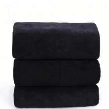 1/2 chiếc khăn bông san hô màu đen mềm mại, thấm hút tốt, nhẹ, thích hợp cho khách sạn, nhà nghỉ, salon, sử dụng tại nhà, cho các cặp đôi, nhanh khô, dùng để lau tóc, lau tay, rửa mặt, khăn tắm, chăn, chăn ngủ trưa, khăn tắm 70*140cm/khăn tay cỡ lớn 40*80cm/khăn tay cỡ lớn 50*100cm/khăn tắm cỡ lớn 90*170cm - màu đen - Xem 12