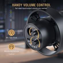 FIFINE K688CT (Versión Global) Kit de micrófono USB con soporte, micrófono vocal de estudio XLR con botón de silencio, perilla de volumen, conector para auriculares para PC, transmisión en vivo, grabación - Ver 4