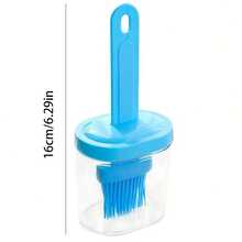 1pc Oiling Brush, Silicone Brush With Storage Bottle, Silicone Oiling Tool, Kitchen Oil Brush, Two-In-One Oil Bottle With Silicone Oiling Brush, Very Suitable For Cooking Vinegar, Sauces, Barbecues And Frying, Heat-Resistant Kitchen Brush, Suitable For Application, Grill Baking, Baking And Pancakes, Non-Detachable Kitchen Sauce Brush, Kitchen Tool, Colors And Styles Are Randomly Dispatched - Multicolor - View 11