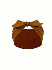 4 pièces Ensemble de bandeaux pour femmes, bandeau oreilles de lapin, accessoires capillaires de couleur unie mignons, élastiques à nœud, convient pour l'automne/hiver et les vacances - A - Voir 9