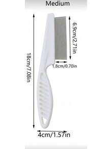 1pc Pet Flea Comb, Stainless Steel Single-Row Grooming Brush For Dogs & Cats - Multicolor - View 2