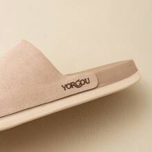1 pieza Chanclas de verano para mujer con suela gruesa y suave, ligeras y portátiles con absorción de impactos para relajarse, para uso interior y exterior, fáciles de limpiar y antideslizantes, sandalias de estilo nórdico flexibles de EVA y cuero - Rosa vieja - Ver 9