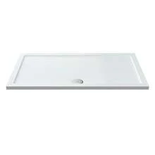 Pearlstone White Rectangular Shower Tray 1600mm X 700mm - B - View 6