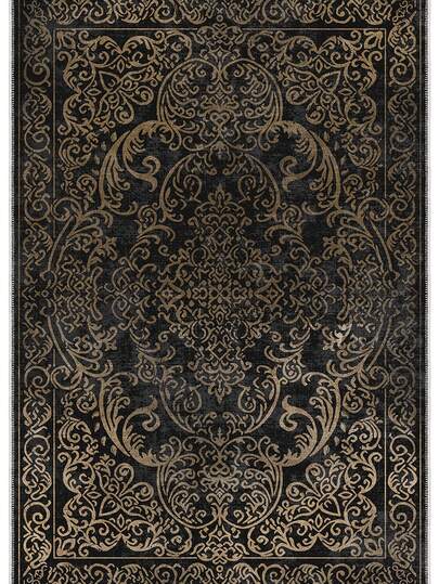 Modern Round Washable Non-Slip Area Rug – Thin Soft Living Room Carpet, Kitchen Rug & Runner, Home Decor Rug