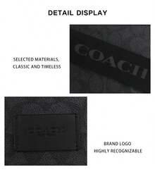 Coach Wyatt Printed Men's Single Shoulder Crossbody Bag CW365QBMI5 - Charcoal Black CW365QBMI5 - View 8
