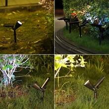 9LED 太陽能射燈 超亮多色戶外景觀燈 太陽能戶外花園裝飾燈 發光亮光 適用於花園、露台、小徑、甲板與草坪裝飾 - 太陽能射燈 - 查看 7