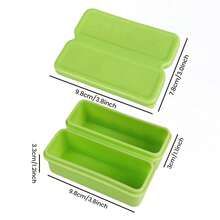 Multifunctional Silicone Tray With Lid (2 Cavities/4 Cavities) - 100% Freezer Mold For Making Clear Whiskey Ice Cubes, Cocktail Ice Blocks, Broth Cubes, Butter Storage And Square Cake - Reusable, Microwave & Dishwasher , Multiple Colors Available - Multicolor - View 10