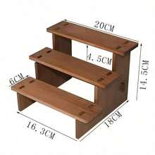 1个木制桌面手镯耳环架，娃娃展示架，大容量珠宝收纳架 - 米色 - 查看 7