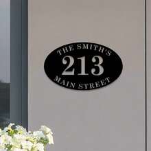 1 PC Modern Metal Door Numbers, Metal Apartment Number Sign,Metal Hotel Room Numbers. Address Plaque. Metal House Numbers. - Black - View 8