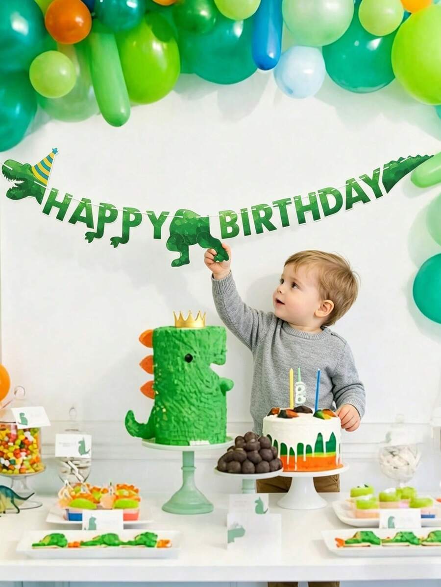 Bộ 1 banner chúc mừng sinh nhật chủ đề khủng long, cờ trang trí tiệc mừng em bé, phông nền trang trí tiệc chủ đề hoang dã, đồ dùng trang trí tiệc sinh nhật bé trai bé gái, đồ trang trí treo tường tiệc mừng em bé, trang trí tường tiệc sơ sinh, quà tặng tiệc mừng em bé, trang trí phòng em bé, quà sinh nhật, đồ trang trí tiệc chủ đề rừng rậm, quà tặng sinh nhật, đồ trang trí tiệc tiết lộ giới tính, quà tặng tiệc, quà tặng tiệc khủng long