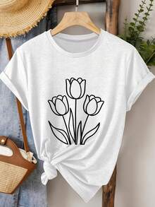 Women T-Shirts - White - View 4