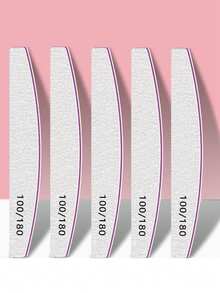 Bộ 5/10 dũa móng tay chuyên nghiệp, giấy nhám 80/100/150/180/240 grit, dụng cụ mài dày hình vòng cung bền bỉ, phụ kiện tự làm móng nghệ thuật. - Nhiều màu - Xem 13