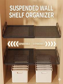 2026 Upgraded Sturdy Carbon Steel Expandable Wardrobe Storage Rack | Space-Saving Stackable Metal Shelving Unit, Adjustable Design, Suitable For Kitchen, Bedroom, Desk, Shoe Storage, Bookshelf, Closet, Compatible With Different Storage Systems,Bedroom Room Decor,Back To School - Multicolor - View 1