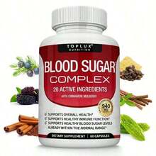 Blood Sugar Complex - Cinnamon, Bitter Melon & - Immune Support - 60 Capsules - 1PCS - 查看 12