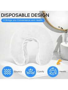 Breathable Disposable Dust-Proof Anti-Pollution Elastic Band Non-Woven Fabric U-Shaped Pillow, U-Shaped Pillow Cover, Pillow Case, Suitable For Beauty Salon - Multicolor - View 4