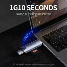 二合一 Type-C + USB 3.0/2.0 读卡器，双 SD/TF 卡槽，高速传输，铝合金外壳，兼容智能手机、电脑、平板电脑、相机，即插即用，经久耐用且便携。 - 查看 6