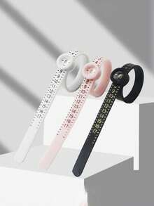 1/3 Pcs Reusable Ring Sizer Tool Set, Includes Ring Mandrel And Magnifier. Also Can Measure Finger Circumference With Tape Measure. - Multicolor - View 4